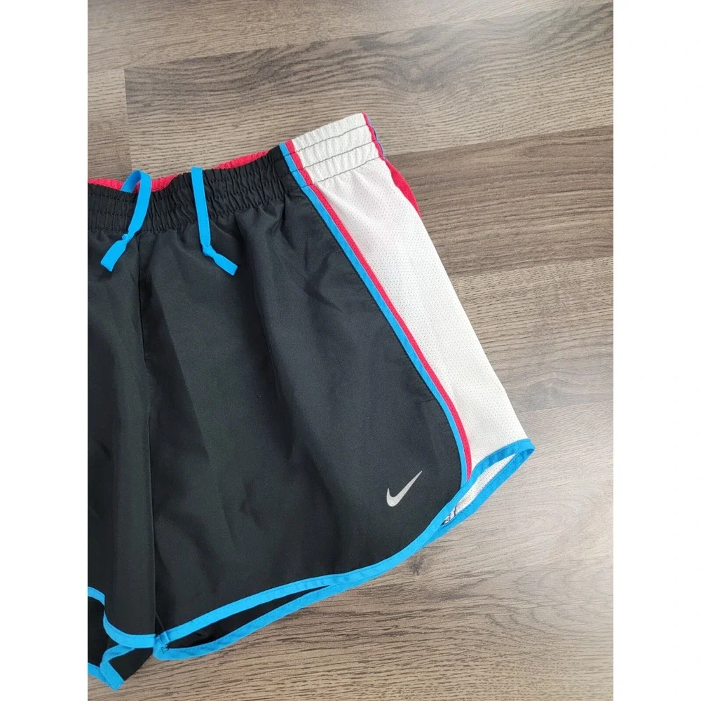 Nike Running Shorts Small Black Tempo Lined Drawstrings Gym Stretch Womens